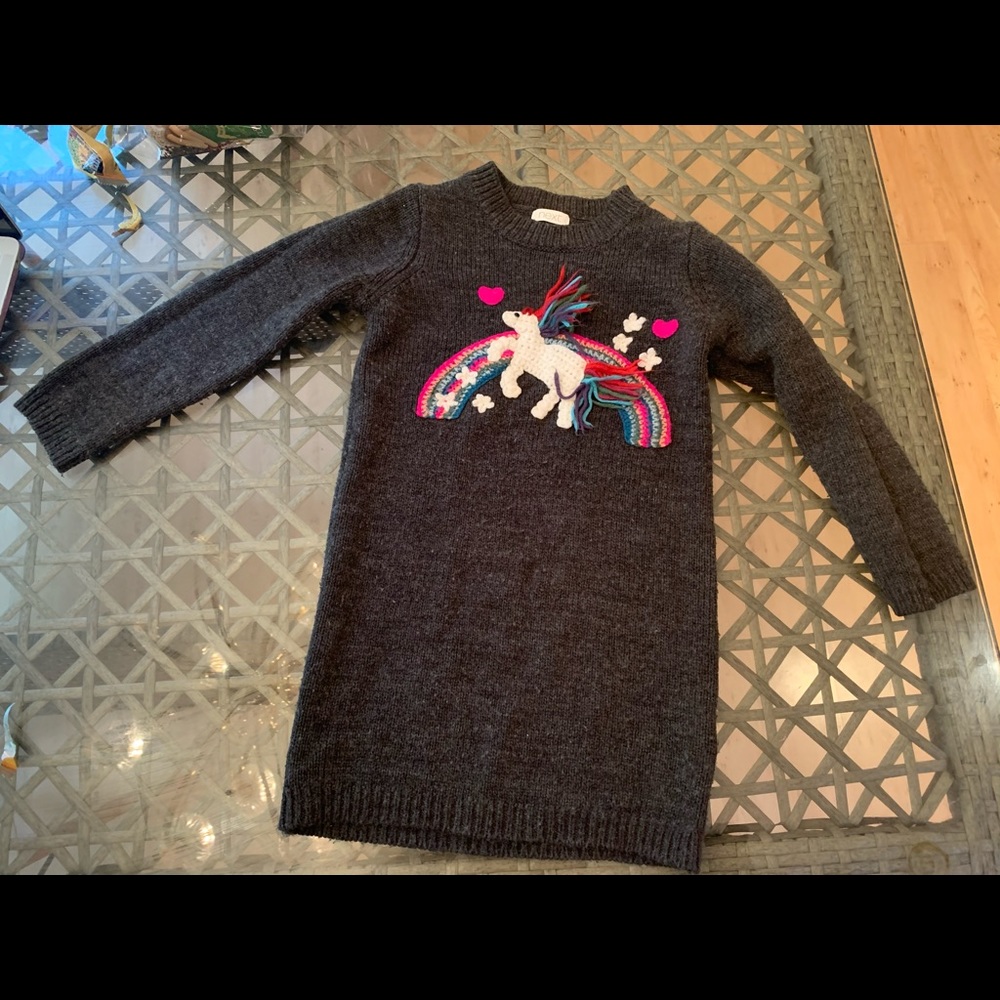 Girl unicorn sweater dress
